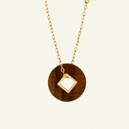 Médaille Coins oeil de tigre Médaille Coins oeil de tigre