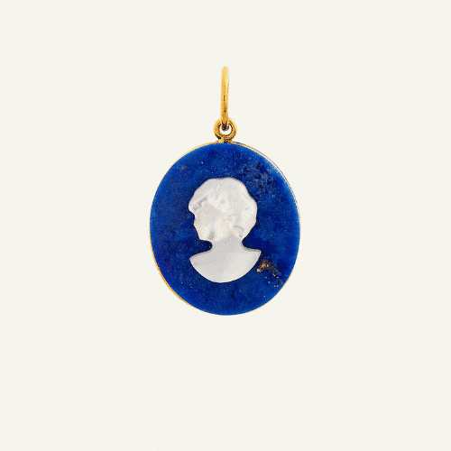 Médaille Camée lapis lazuli Médaille Camée lapis lazuli