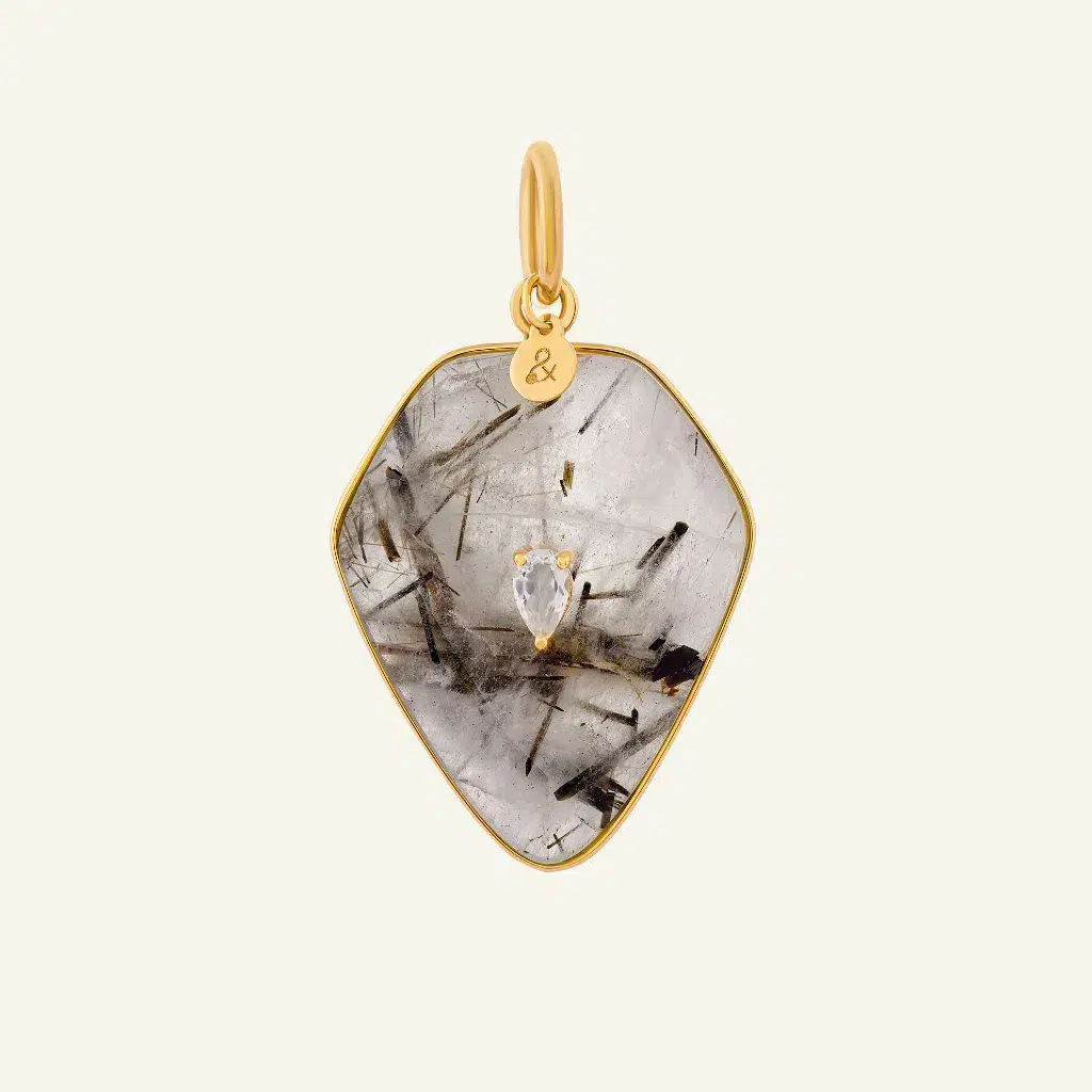 Médaille Calypso Quartz Rutile – Topaze Médaille Calypso Quartz Rutile – Topaze