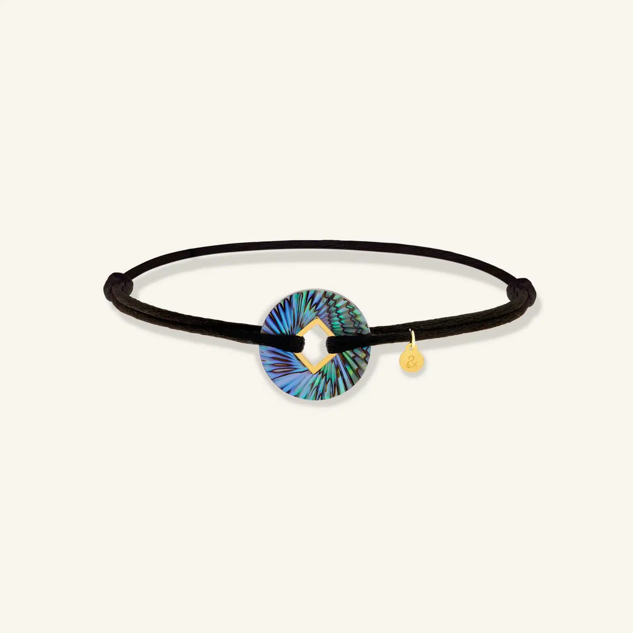 Bracelet cordons Coins abalone Bracelet cordons Coins abalone