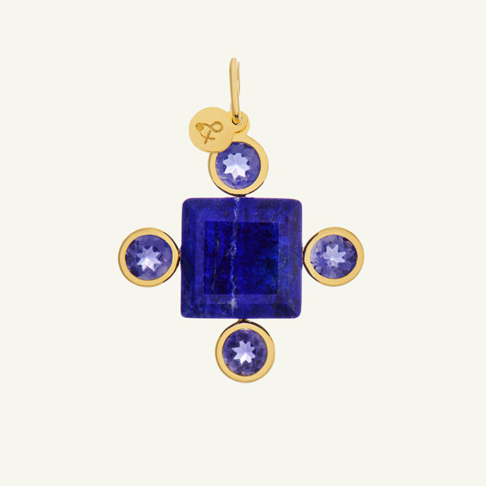 Médaille Camée lapis lazuli Médaille Camée lapis lazuli
