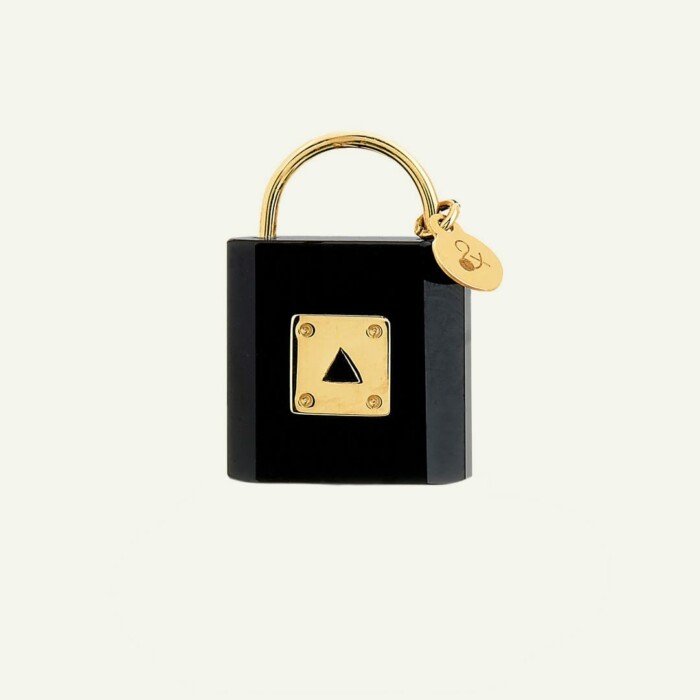 Médaille cadenas onyx